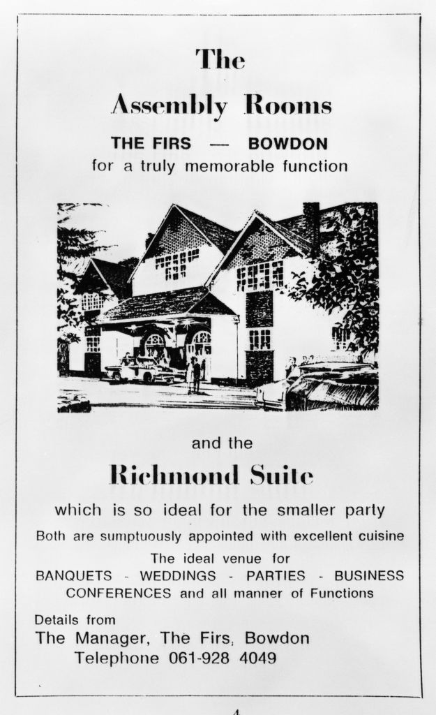 Advert for the Assembly Rooms (Altrincham Area Image Archive BHS401)